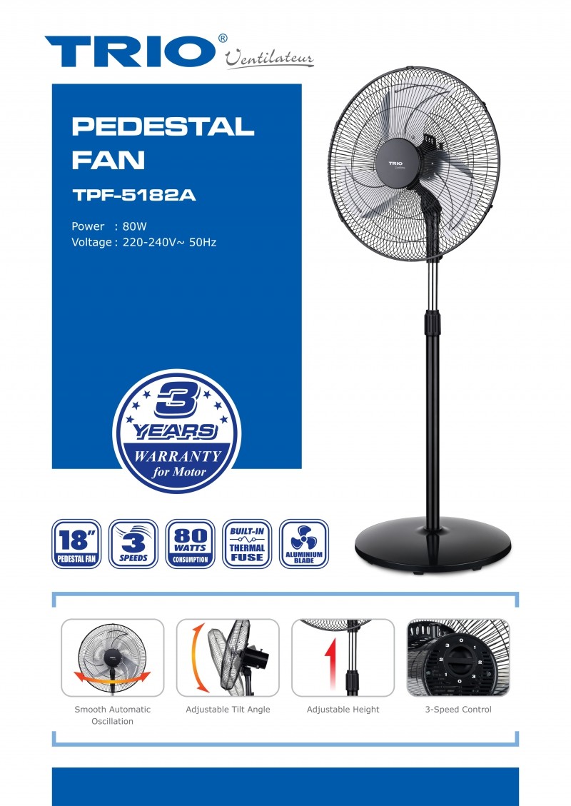 Bundles Exclusive : Trio Pedestal Fan 18