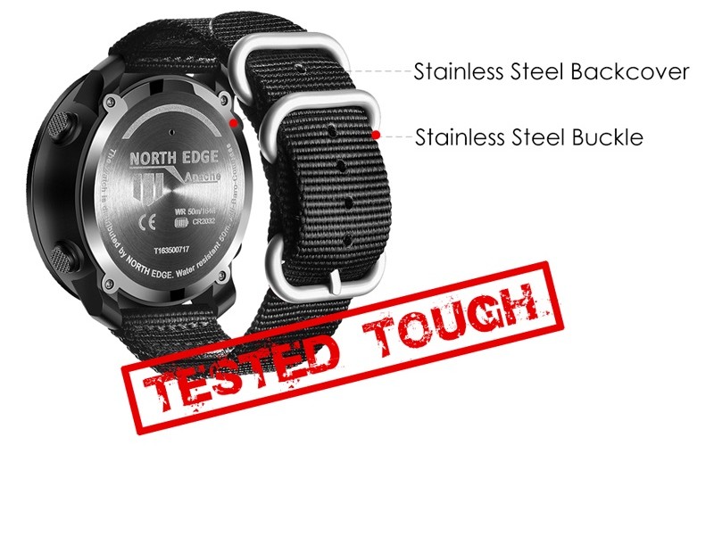 NORTH EDGE Apache3 jam tangan lelaki Outdoor Waterproof Military Army ...