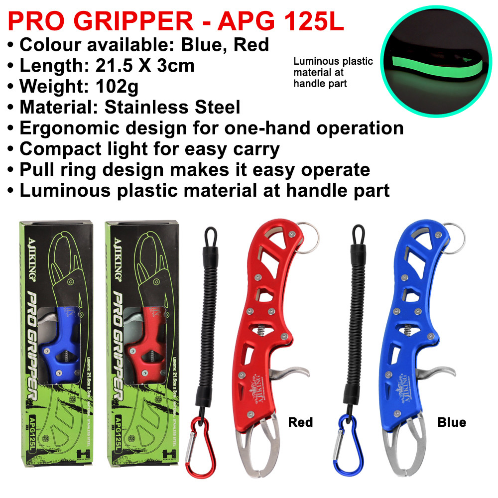 Ajiking Pro Gripper Fish Grabbing Accessories Fish Grip APG 125L ...