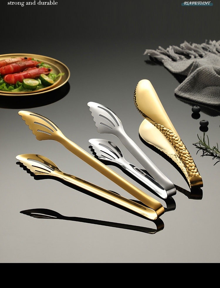 KATELV High Quality Food Clip Stainless Steel Thickened Buffet Tongs ...