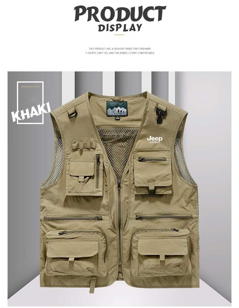 JEEP SPIRIT 1941 ESTD Multiple Pockets Breathable Men's Outdoor Leisure ...