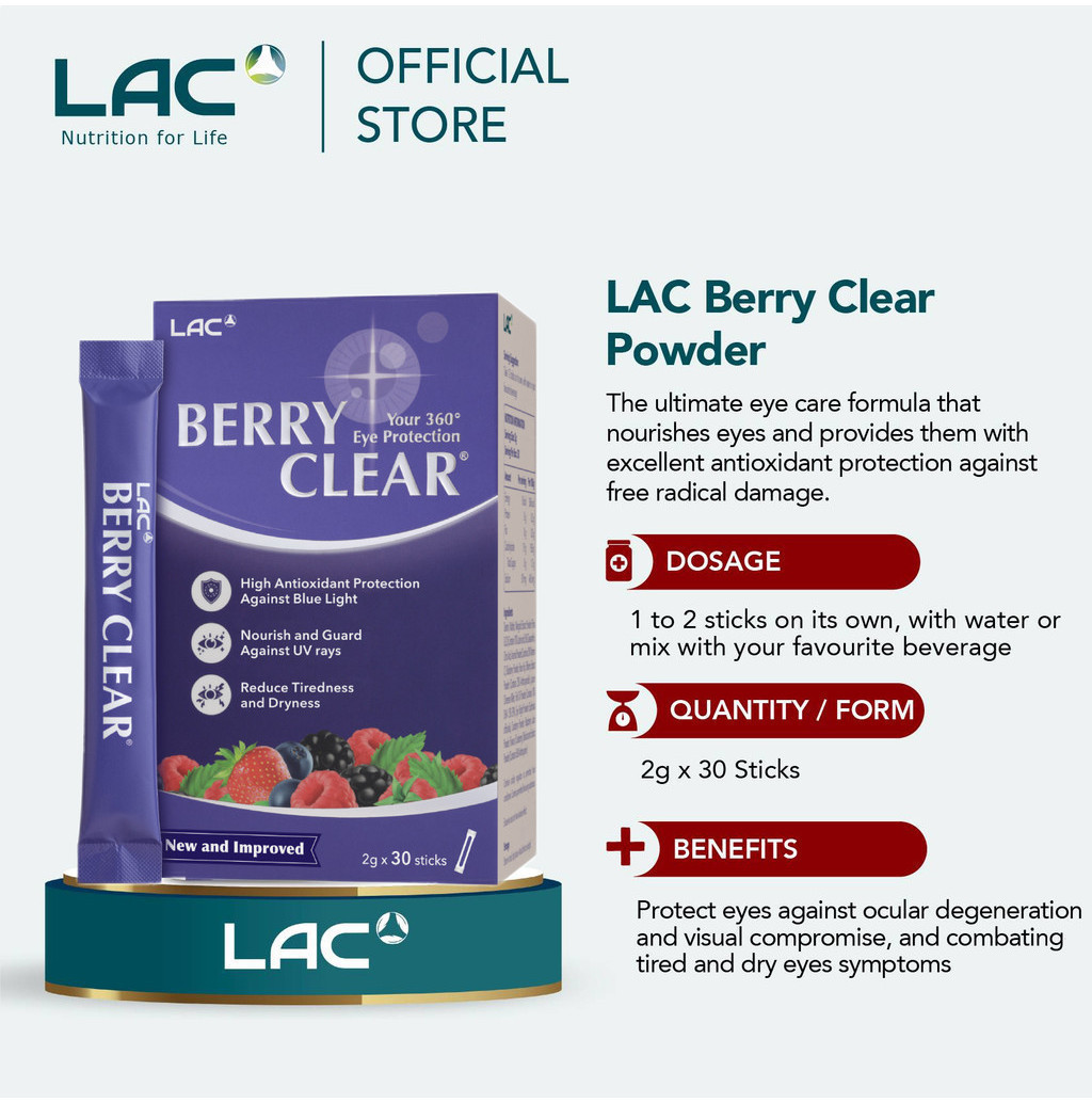 LAC Berry Clear Powder (2g x 30 Sticks) [Exp Jan 2028] 01403650 ...
