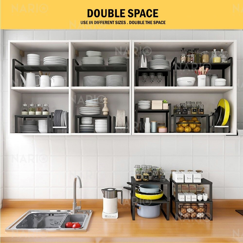NARIO Kitchen Cabinet Shelf Insert Unit Rak Dapur Desktop Table ...