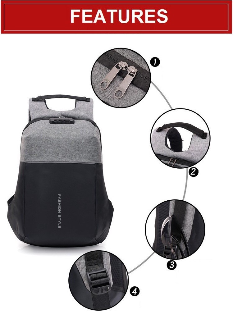 [Shopee Choice] Anti Theft Design Double Strap Travel Backpack with ...