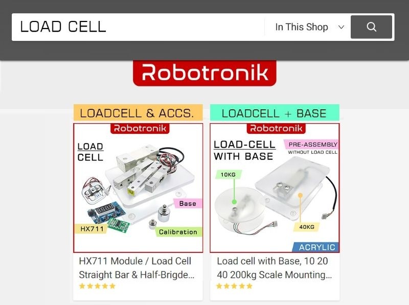 HX711 Module / Load Cell Straight Bar & Half-Brigde Strain Gauge ...