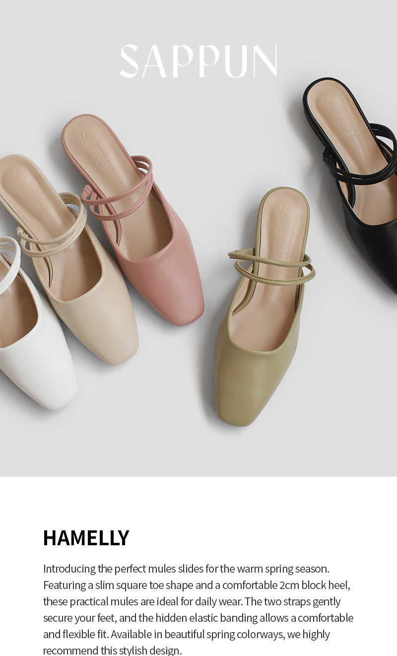 SAPPUN] Hamelly Strap Mule Slippers (2cm) Shopee Malaysia