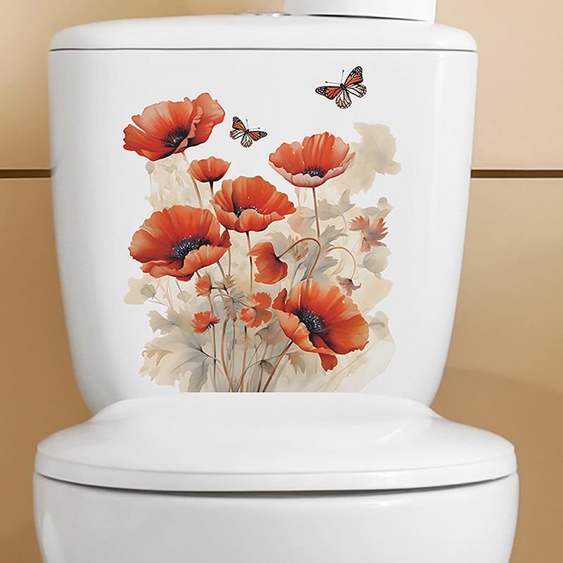 FAMY WC Pedestal Pan Cover Sticker Toilet Stool Commode Sticker Home ...