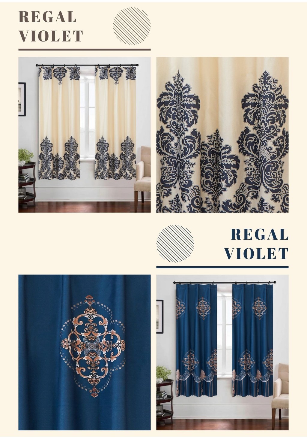 Curtain Semi Blackout 2in1 Hook & Rod Type | Langsir Pintu Tingkap Door ...