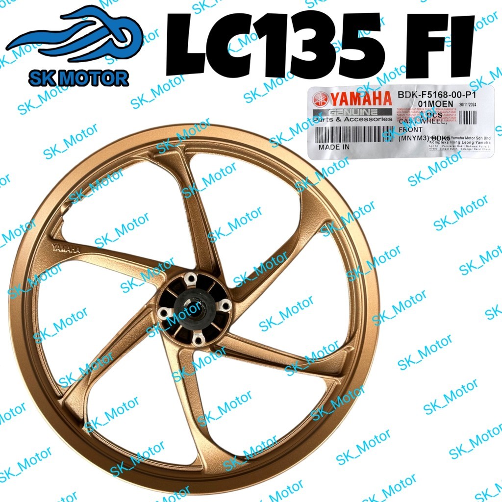 Yamaha LC135 LC 135 V8 FI Original Sport Rim Cast Wheel STD Black MDNMA ...