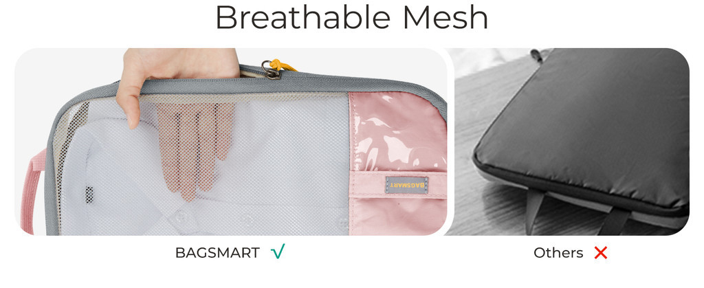 BAGSMART 6 Set Compression Packing Cubes Travel Organizer Expandable ...