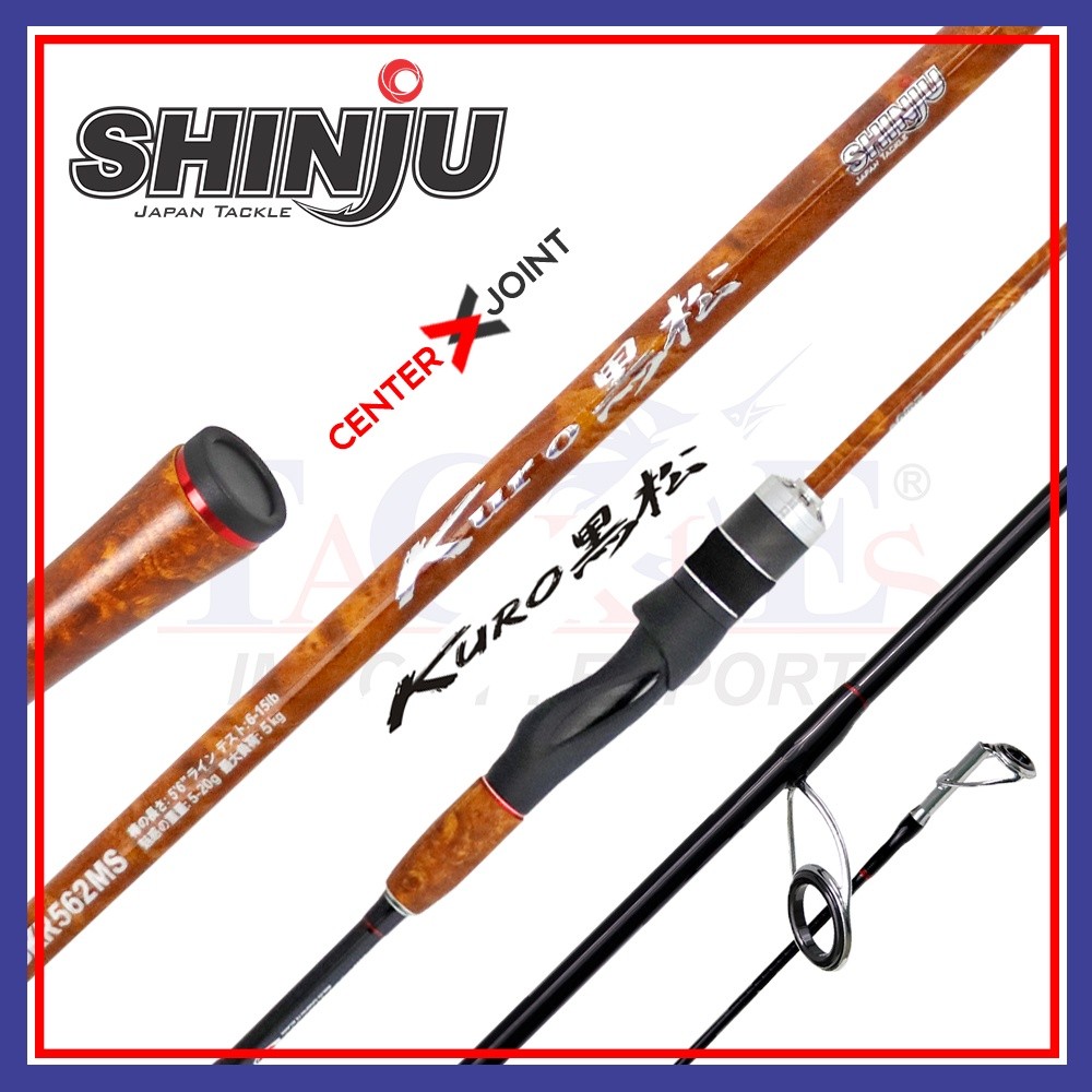 (5'6-8'0kaki) Shinju Rod Kuro Joran Pancing Spinning Fishing Rod ...