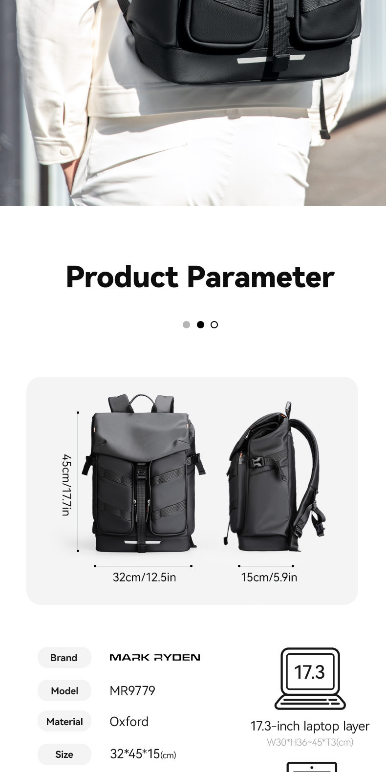 MARK RYDEN Men's Backpack Large Capacity | Shopee Malaysia