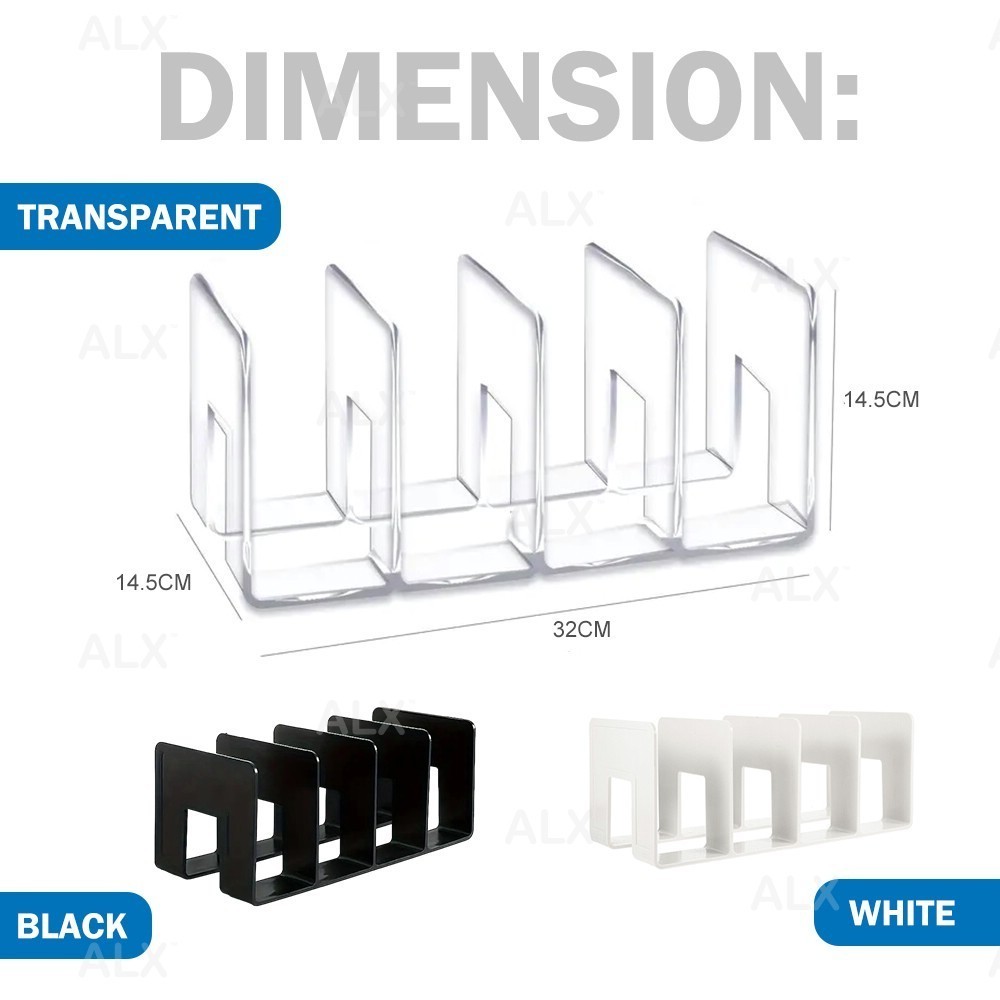 ALX 32CM Desktop Book Rack Bookend Organizer Divider Partition Book ...