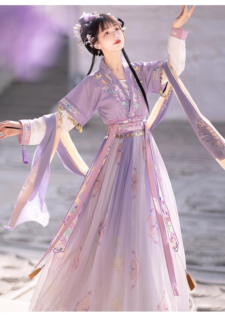 Hanfu Women Tang Dynasty Waist-length Tang Ruzi Skirt Embroidered ...
