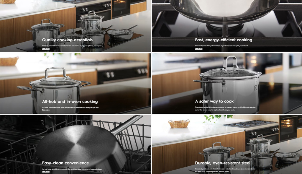 Electrolux 5-Piece Stainless Steel Cookware Set EACWSS5P | Shopee Malaysia