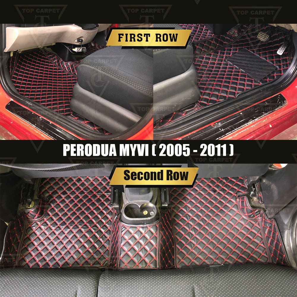 Top Carpet PERODUA MYVI ( 2005 – 2011 ) 6D PU Leather Car Carpet VIP ...