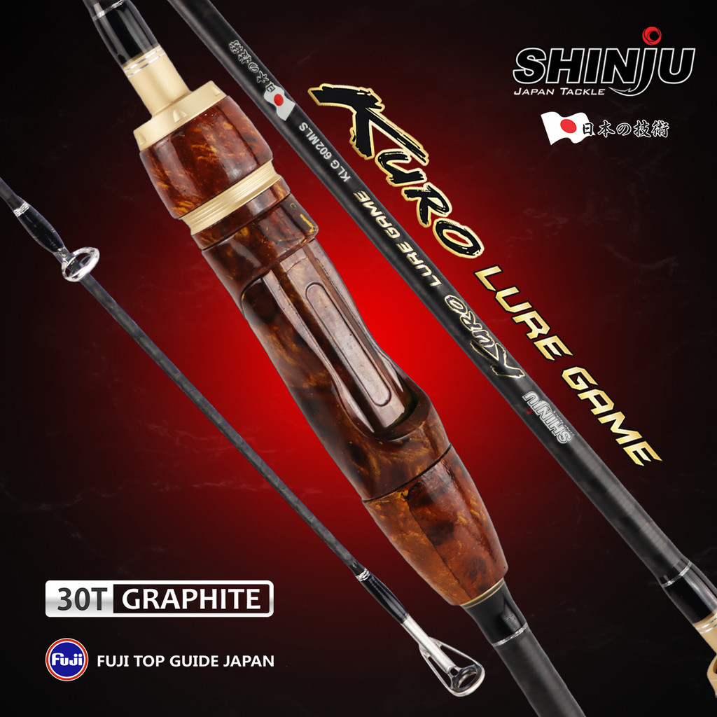 Shinju Kuro Lure Game Joran Pancing Spinning 5'6-7'0kaki FUJI Top Guide ...