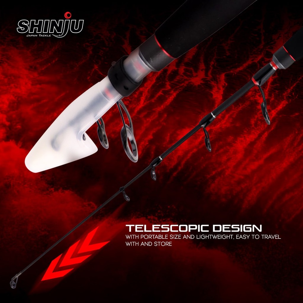 Shinju Red Sea Tele Joran Pancing Spinning Teleskopik 1.8M-2.1M | FUJI ...