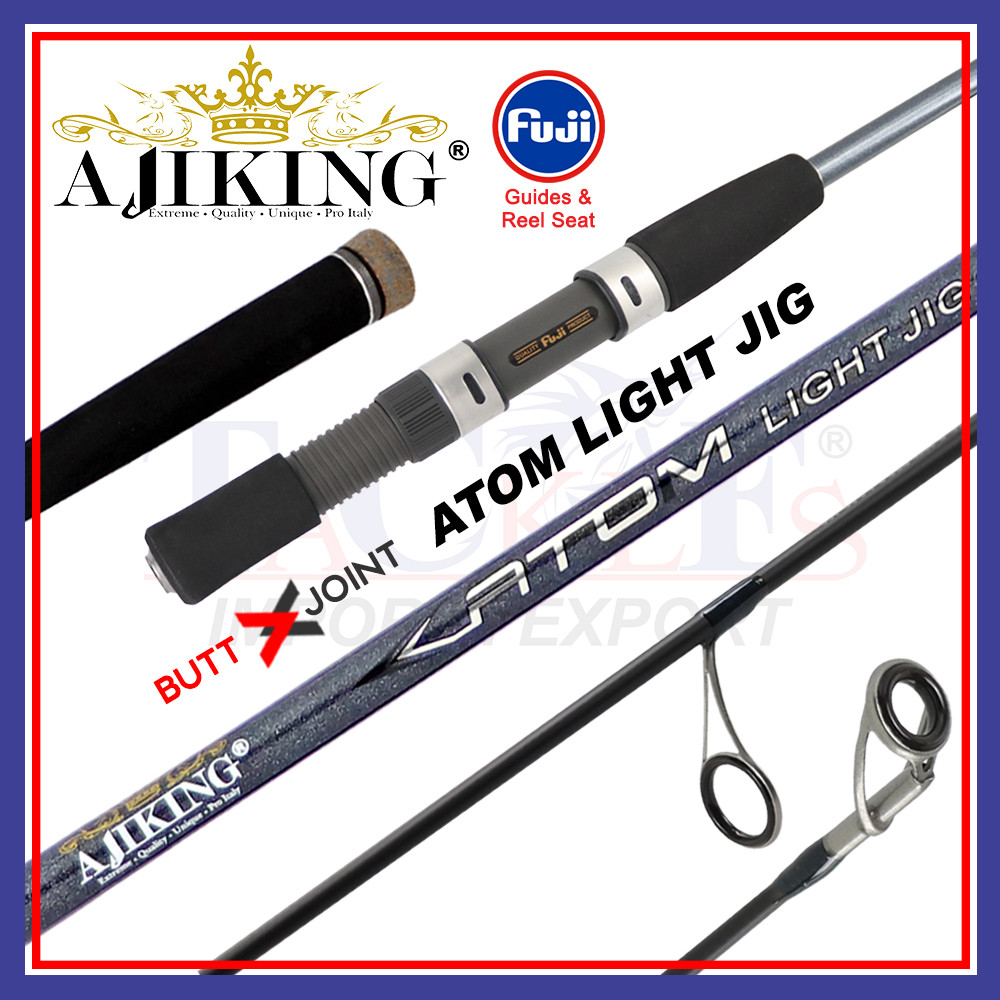 Ajiking Atom Light Jig Joran Pancing Spinning 6'0-7'0kaki | Butt Joint ...