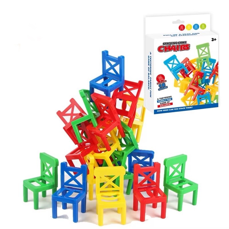 Chairs tower balancing chairs stacking chairs training stacked building ...