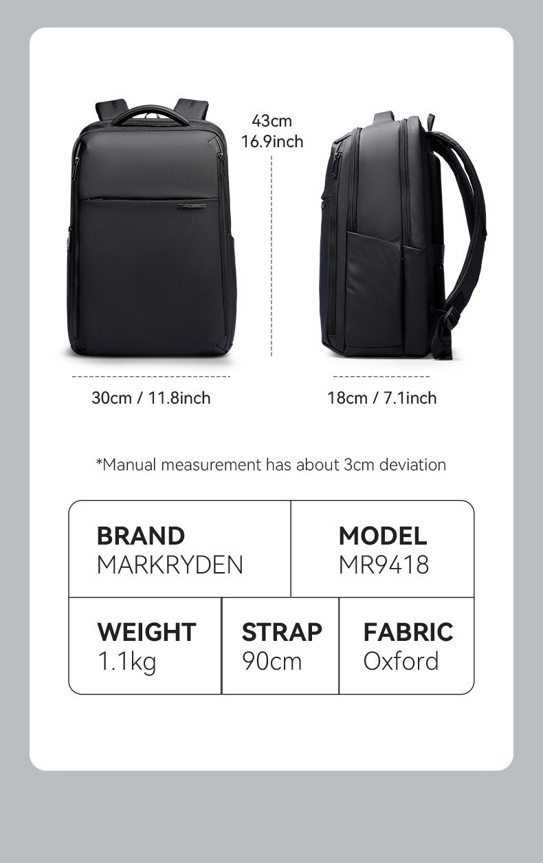 MARK RYDEN Men's Notebook Bagpack Travel Backpack | Shopee Malaysia