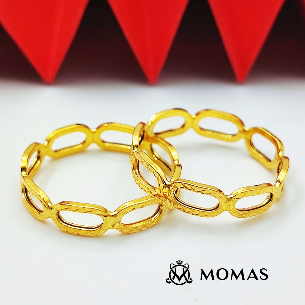 Cincin Paperclip Rotan Emas 916 Tulen Cincin Emas 916 Original Cincin ...