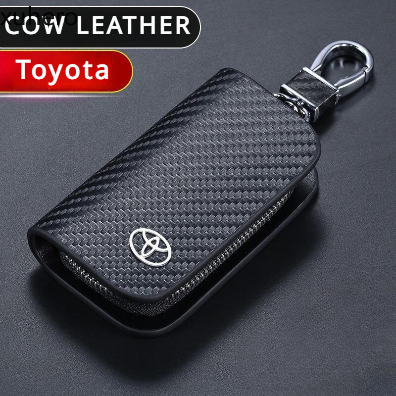 Carbon fiber leather remote control car key Fob box cover shell bracket ...