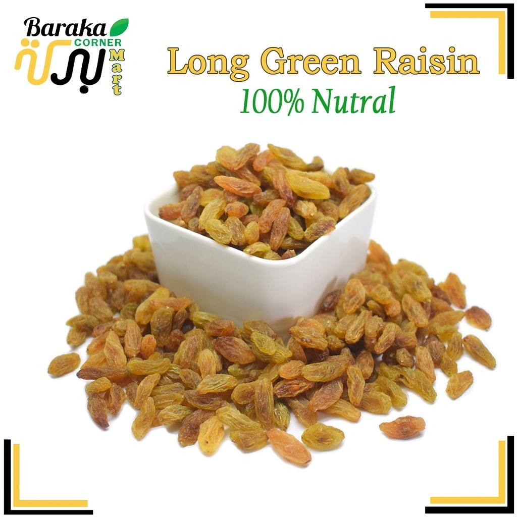 Kismis Hijau Panjang | Long Green Fresh Raisins | Dried Fruits 150g ...