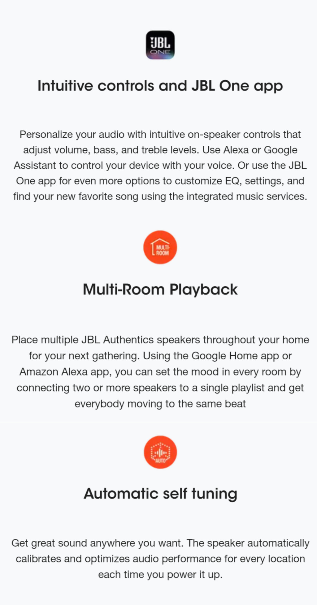 View of JBL Authentics 200 Smart Home Speaker With Wi-Fi, Bluetooth And Voice Assistants With Retro ...