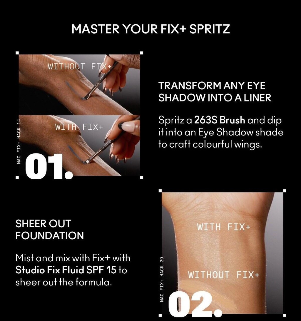 MAC Fix+ Multitasking Setting Spray Alcohol-Free Hydrates (30ml/100ml ...