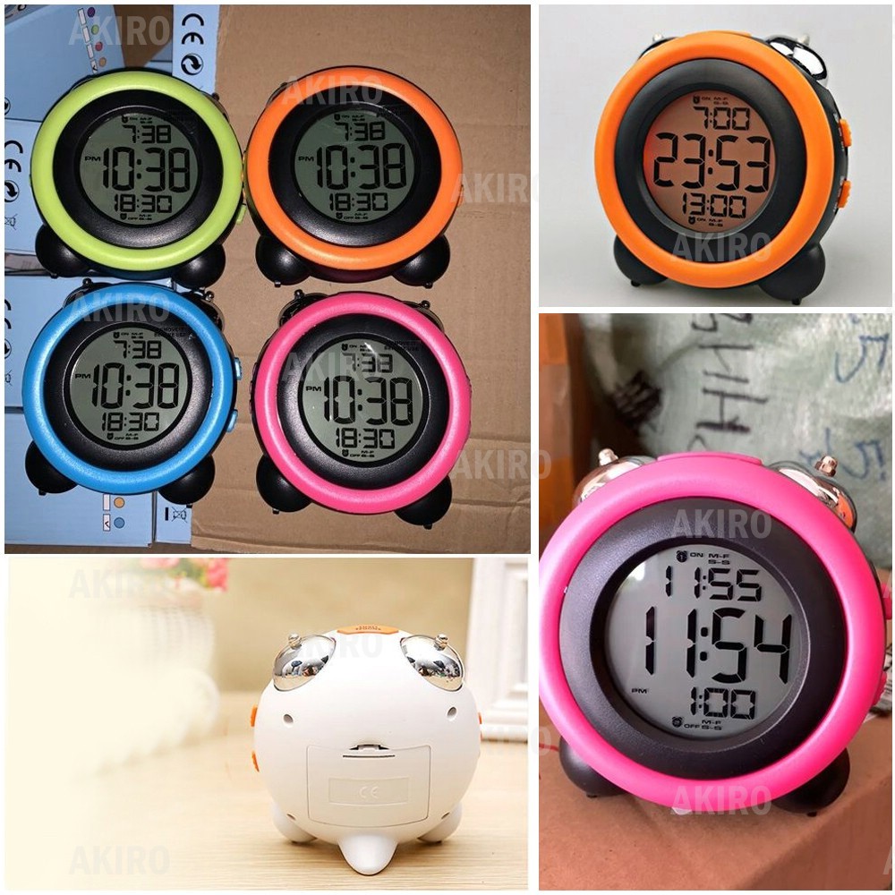 AKIRO Loud Bell Alarm Clock Heavy Sleepers Dual Alarm Clock With Snooze ...