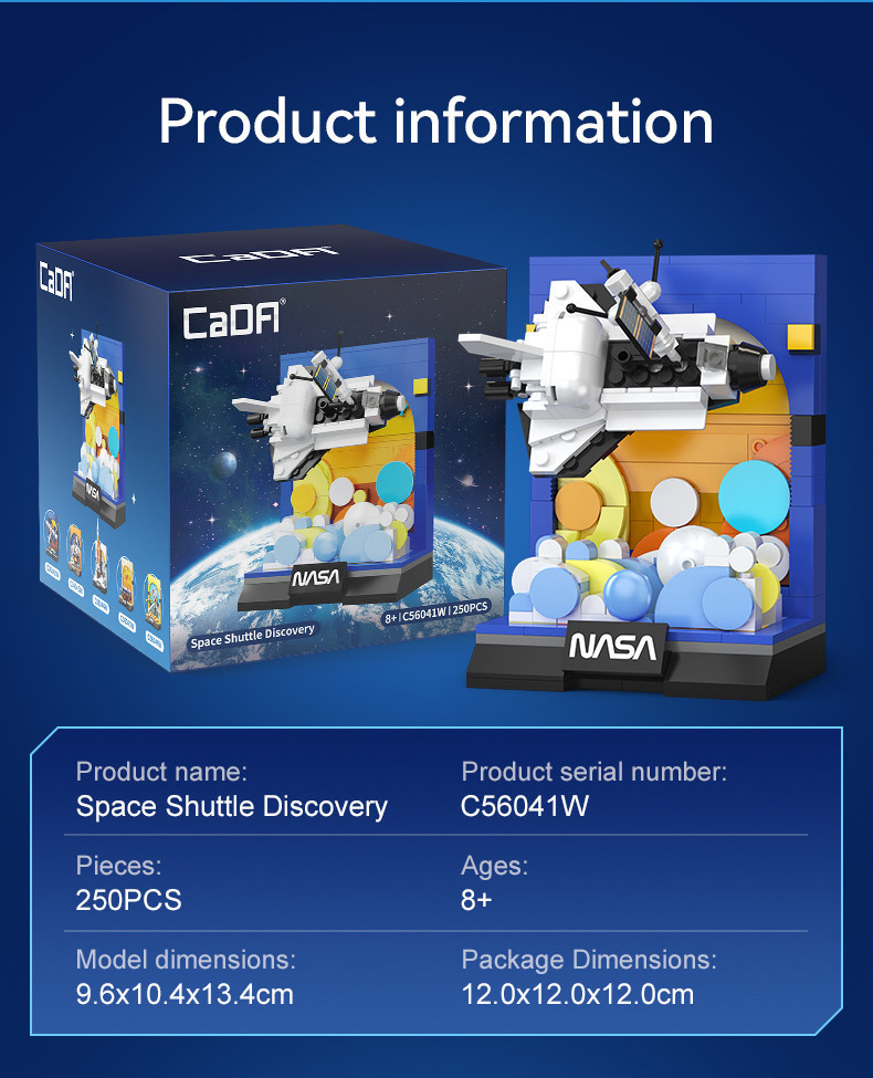 CaDA NASA Space Shuttle Discovery DIY Space Series Blocks Set C56041W ...