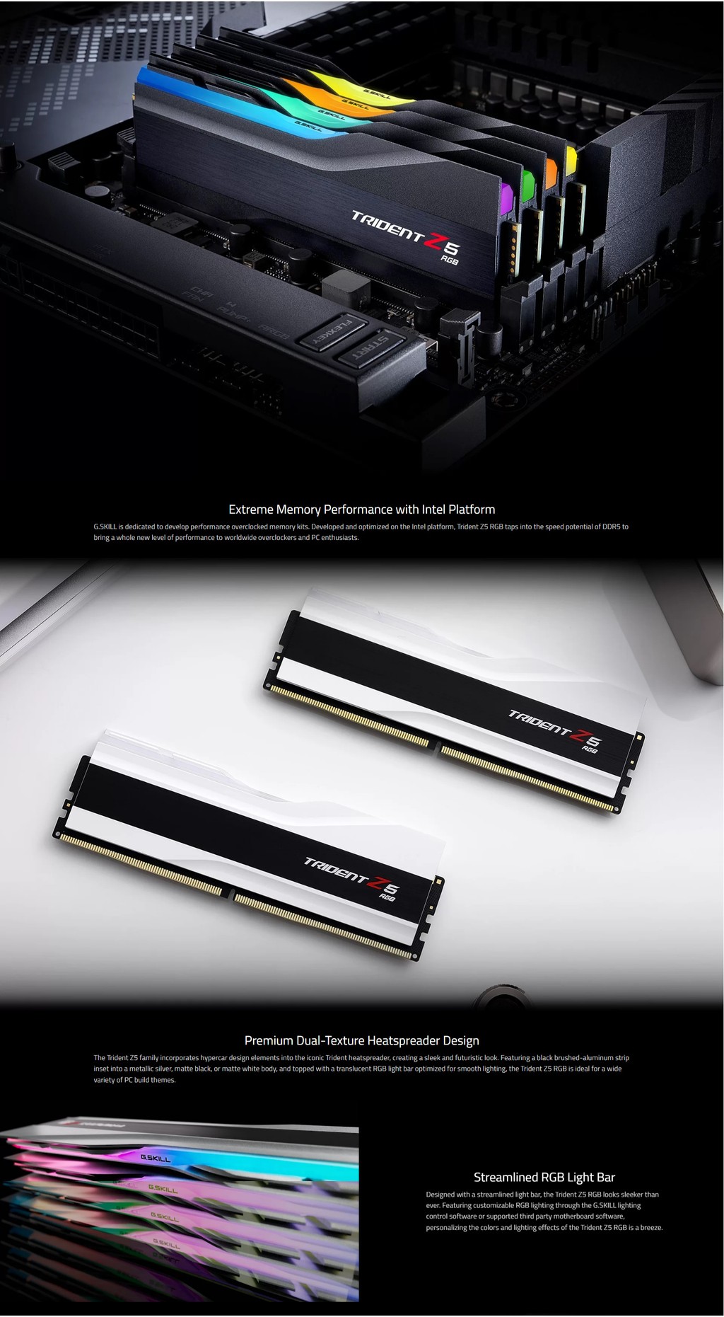 TMT G.Skill Trident Z5 RGB DDR5 Desktop RAM Kit (16GBx2/24GBx2/32GBx2 ...