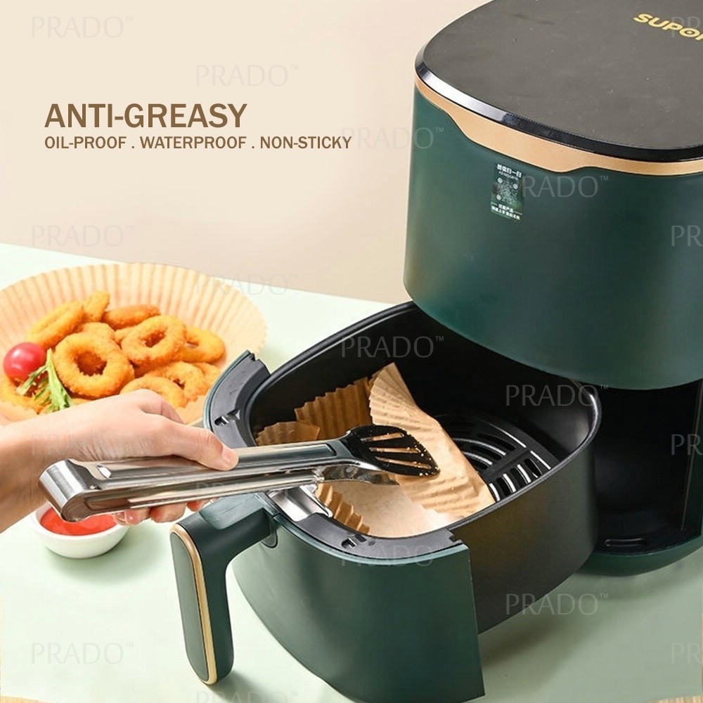 PRADO 100pcs 20cm Air Fryer Disposable Baking Papers Non-Stick Steamer ...