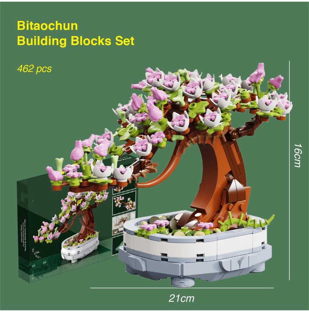 Flower Blocks Blok Bunga Building Blocks Rose Orchid Bouquet Set Girl ...