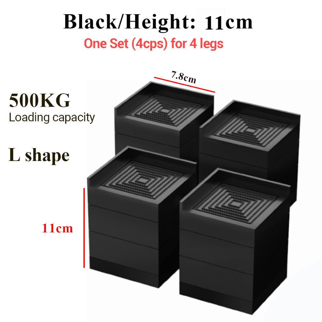 4pcs Bed Foot Increase Table Height Raiser Furniture Sofa Washing ...