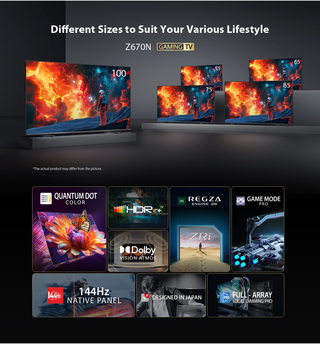 [FREE NINTENDO+GAME] Toshiba 100 Inch 4K 144Hz Quantum Dot Full Array ...