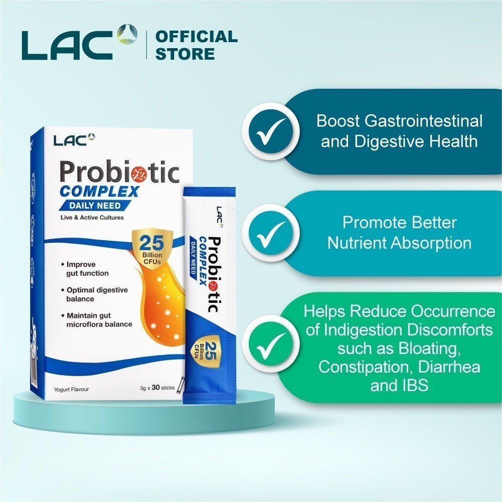 [Exp:03-27] LAC Probiotic Complex 25B Yogurt 3g x 30's | Immune ...