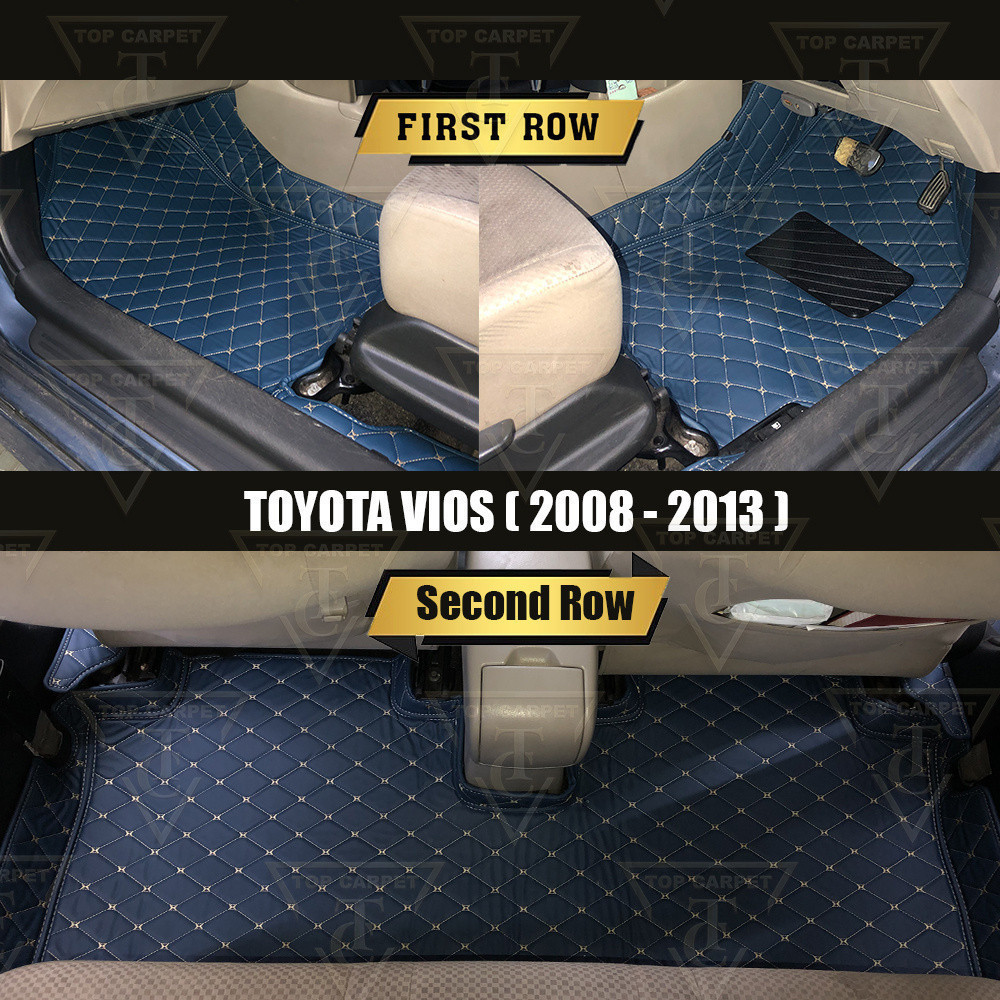Top Carpet TOYOTA VIOS ( 2008 - 2013 ) NCP93 6D PU Leather Car Carpet ...