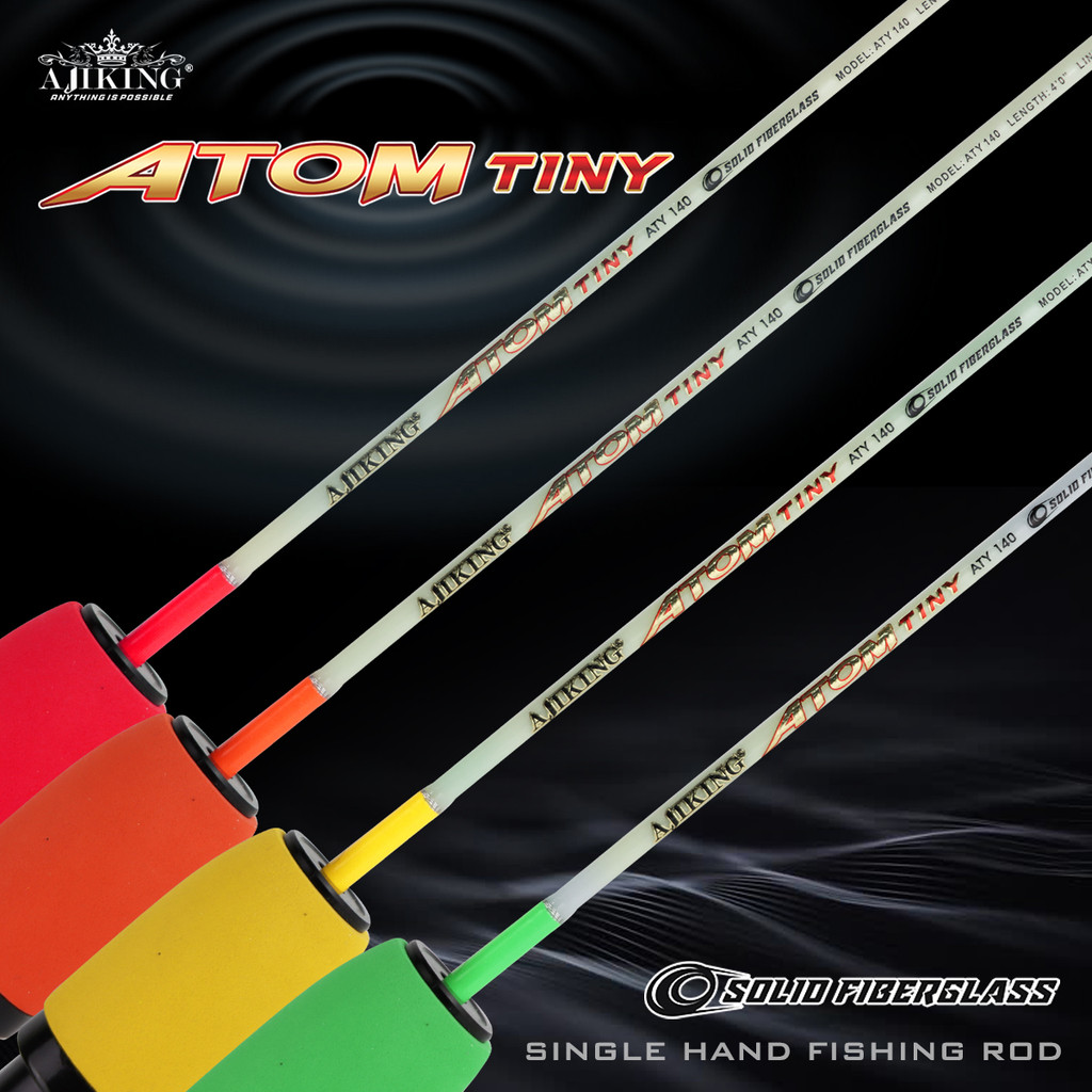 Ajiking Atom Tiny Joran Pancing Spinning 4'0-5'0kaki Fiberglass | Air ...
