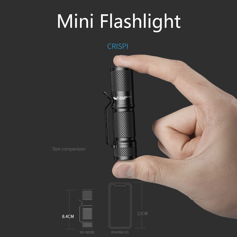 SMILING SHARK Led Torch Light Mini Flashlight Super Bright Pocket ...
