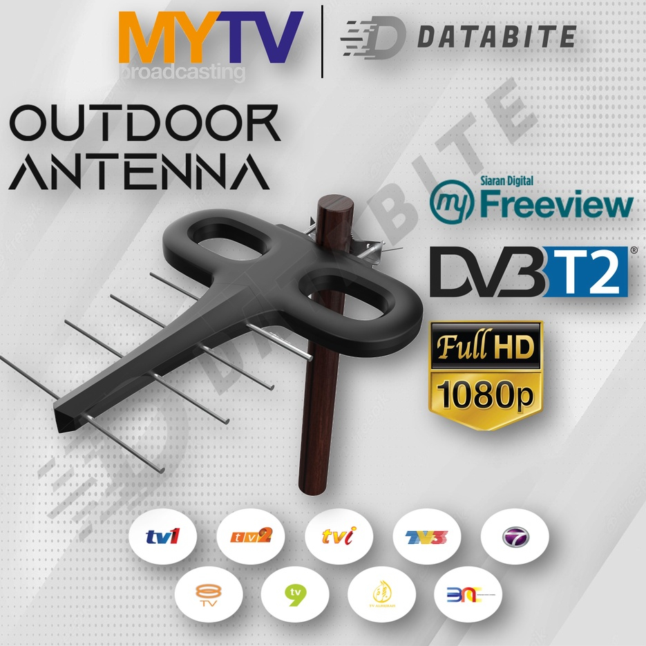 Outdoor UHF Antenna MyTv Luar Antena ODU 120KM Dual Indoor & Outdoor