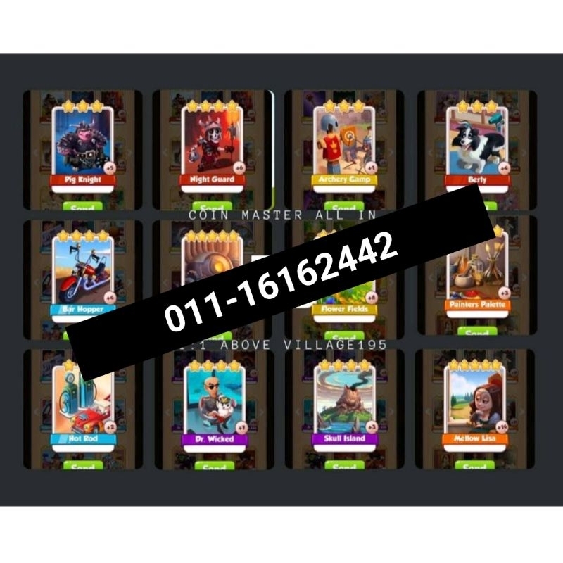 Coin Master Card Coin Master Game Rare Cards. high level cards | Shopee ...