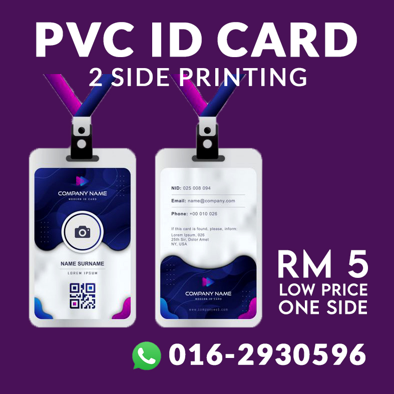 CUSTOM DESIGNID ID Card 【FREE DESIGN TEMPLATE】Student Card/ Membership ...