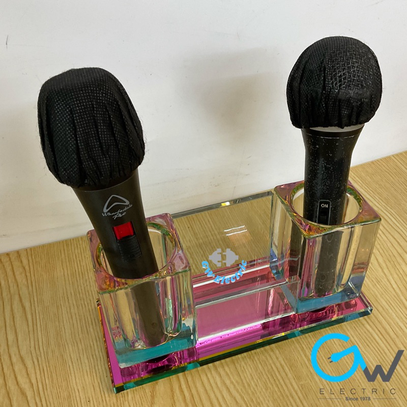 Crystal Karaoke Microphone Holder KTV Microphone Desktop Mic Stand