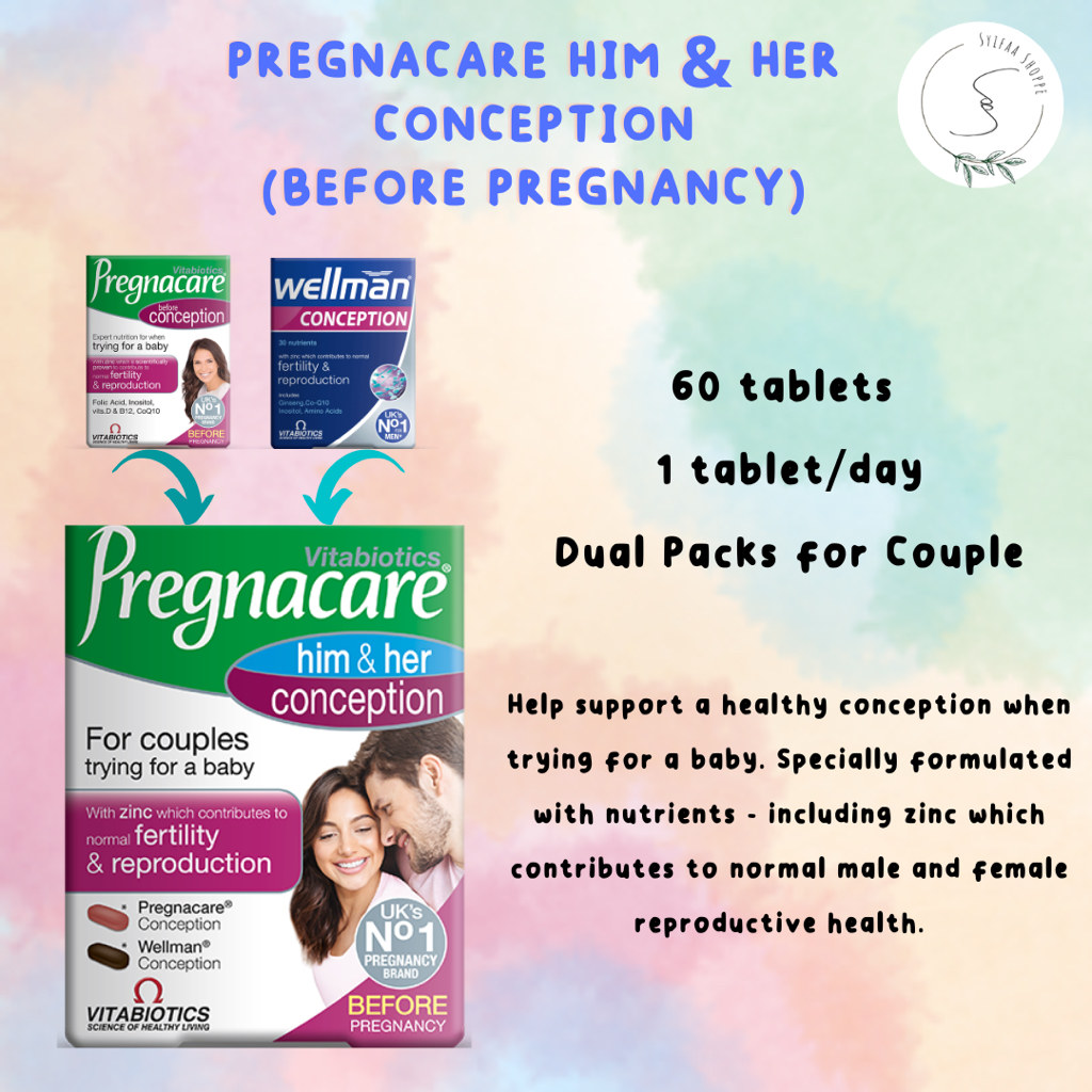 READYSTOCK] Vitabiotics Pregnacare Him & Her/Conception/Wellman/max