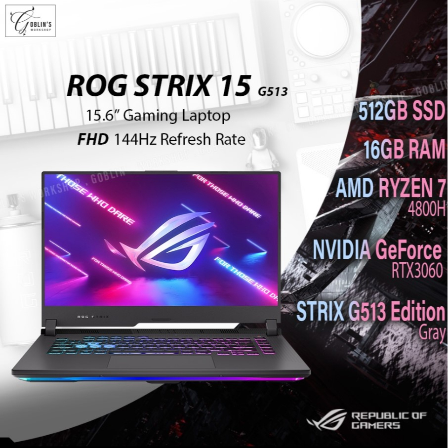 [Cheapest RTX 3060] ASUS ROG Strix G15 G513IM RTX 3060 6GB Gaming