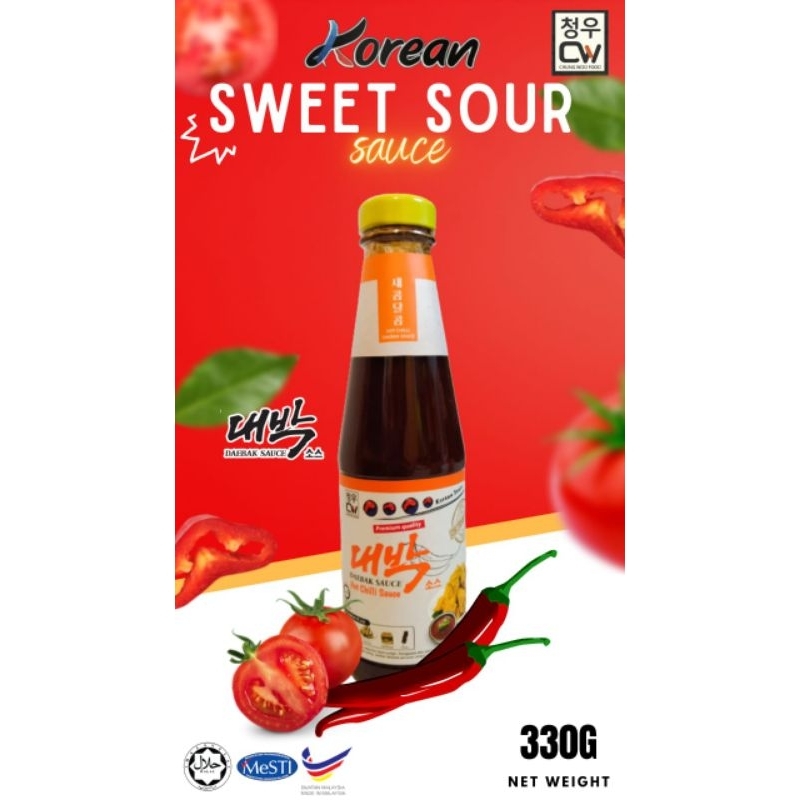 SOS KOREA / SWEET SOUR DAEBAK SAUCE / KOREAN SAUCE (LABEL OREN KURANG