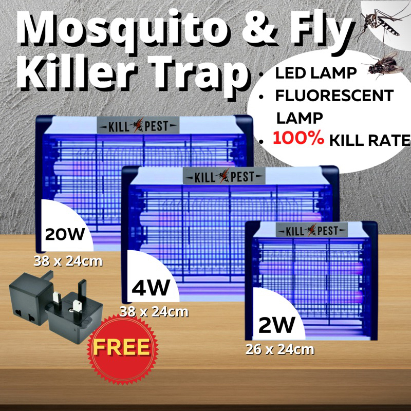 4W/20W LED/Fluorescent Electric Mosquito Killer/Fly Killer Trap Lamp/Perangkap Nyamuk Lalat
