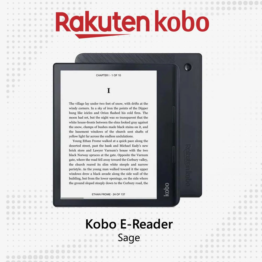 Rakuten Kobo Sage eReader Touchscreen Waterproof Blue Light Reduction